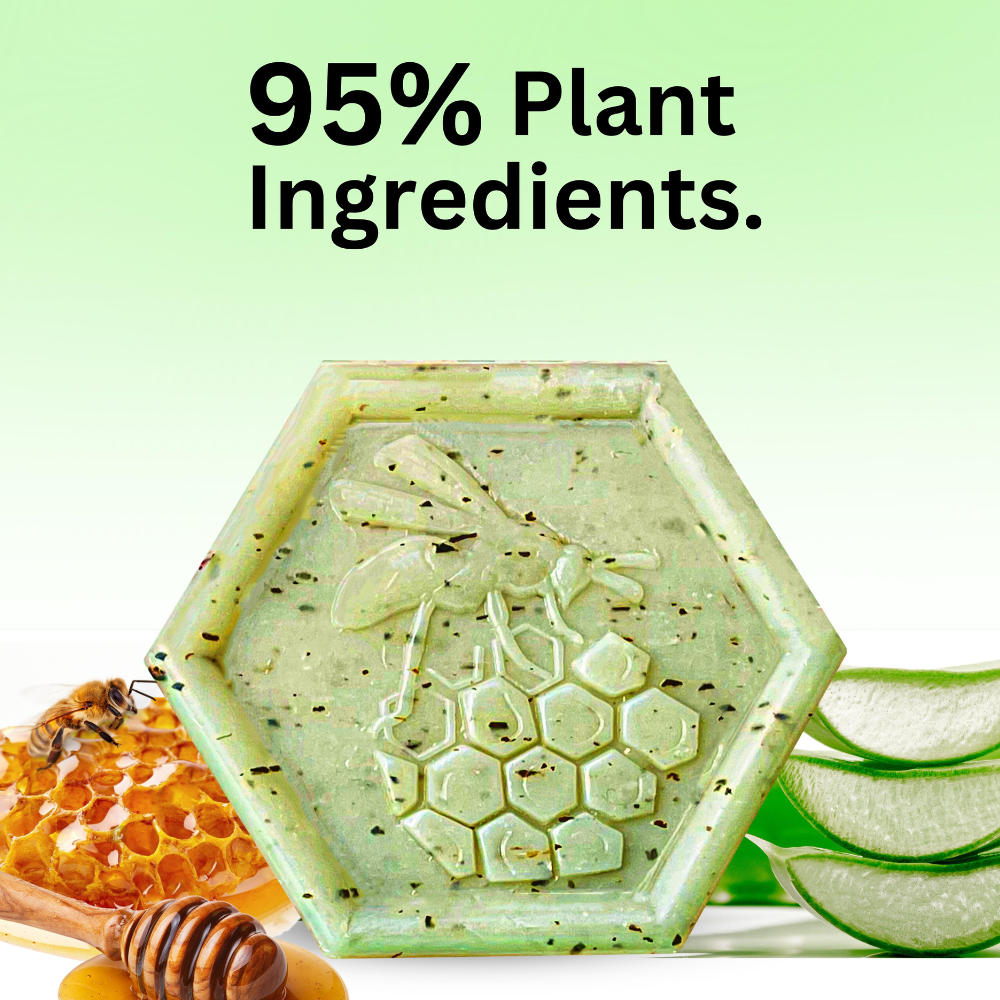 Organic Honey & Aloe Vera Soap – Moisturizing & Rejuvenating for Dry, Acne-Prone & Sensitive Skin – 3x100g