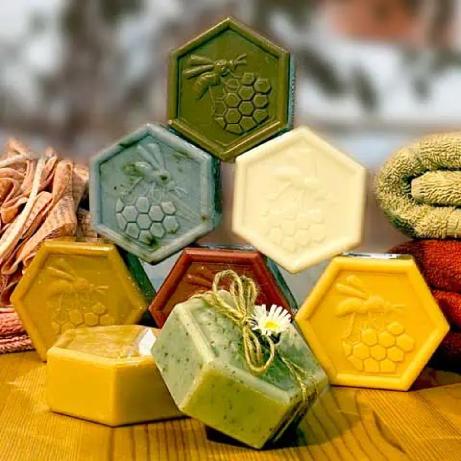 Organic Honey & Aloe Vera Soap – Moisturizing & Rejuvenating for Dry, Acne-Prone & Sensitive Skin – 3x100g