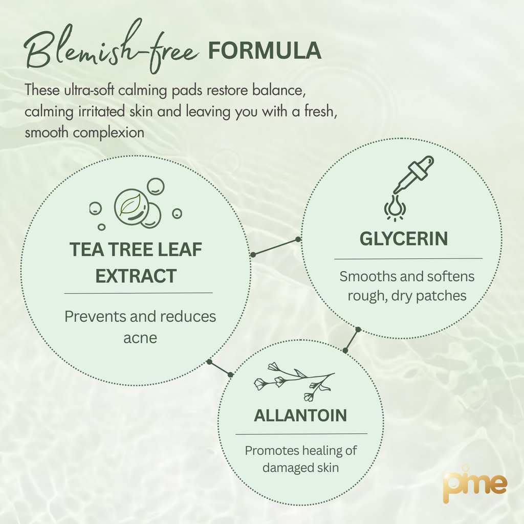 Tea Tree Toner Pads – 60 Sheets Soothing & Hydrating for Acne-Prone & Sensitive Skin, Pore-Cleansing