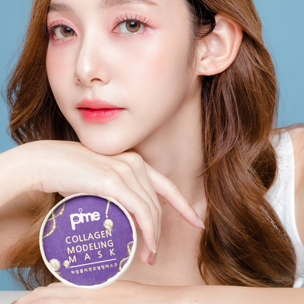 PIME Modelling Mask Gift Set – Infused with Vitamin C, Tea Tree, Yogurt & Collagen | Korean Skincare for Brightening, Firming & Hydration – 4 x 25g