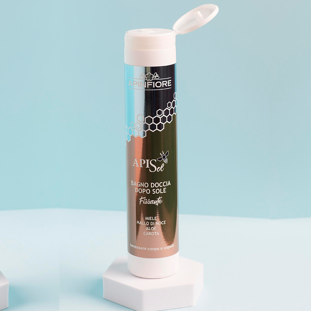 After-Sun 2-in-1 Shampoo & Shower Gel – Hair & Body Cleanser with Carrot, Honey, Aloe Vera & Walnut Oil – 250ml