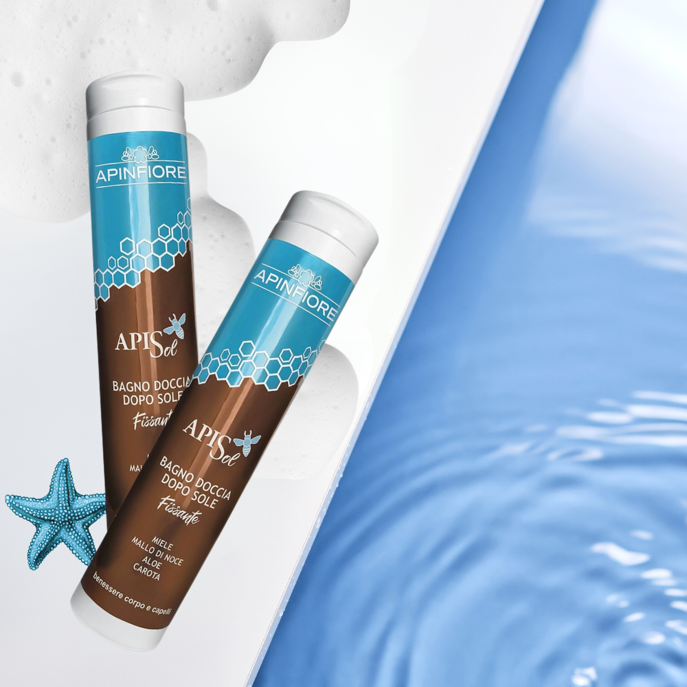 After-Sun 2-in-1 Shampoo & Shower Gel – Hair & Body Cleanser with Carrot, Honey, Aloe Vera & Walnut Oil – 250ml