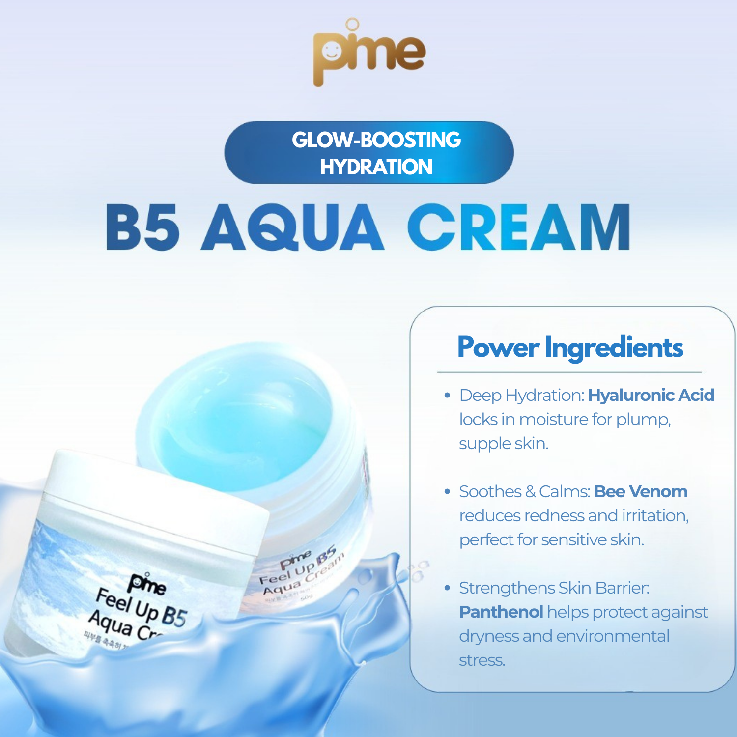 Panthenol Aqua Cream – 50g Moisturizer with Bee Venom & Vitamin B5 for Hydration, Anti-Aging & Skin Repair
