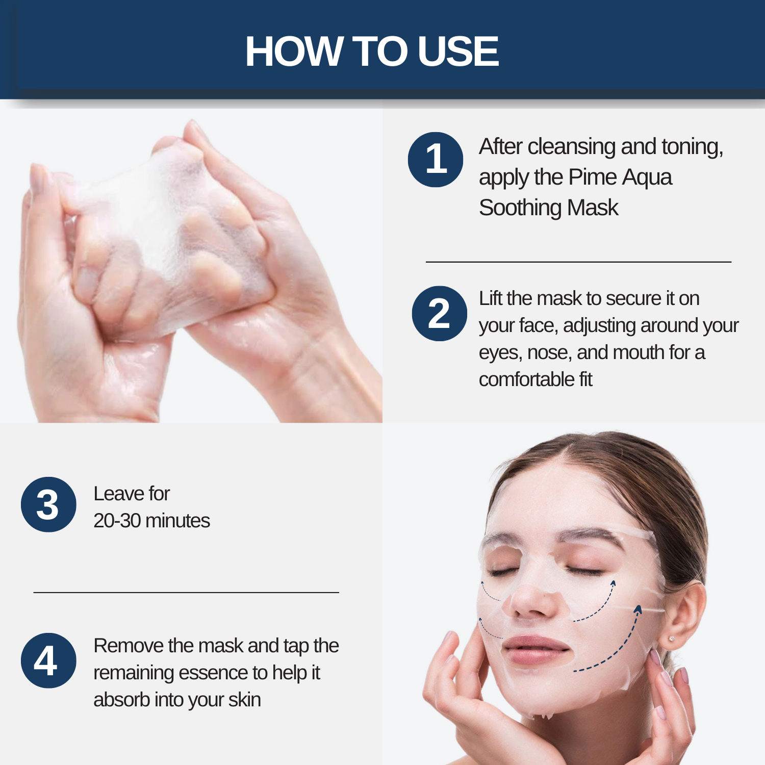 Panthenol + Bee Venom Soothing Mask – 10x23ml Hydrating, Calming, Reduces Redness & Anti-Aging