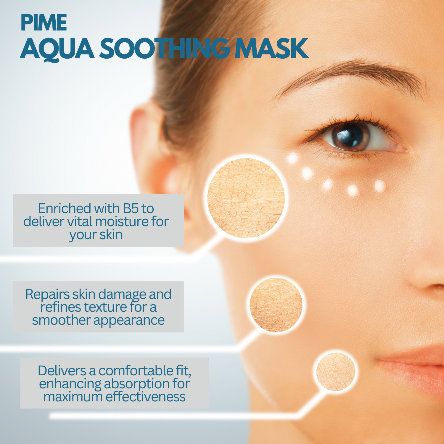 Panthenol + Bee Venom Soothing Mask – 10x23ml Hydrating, Calming, Reduces Redness & Anti-Aging