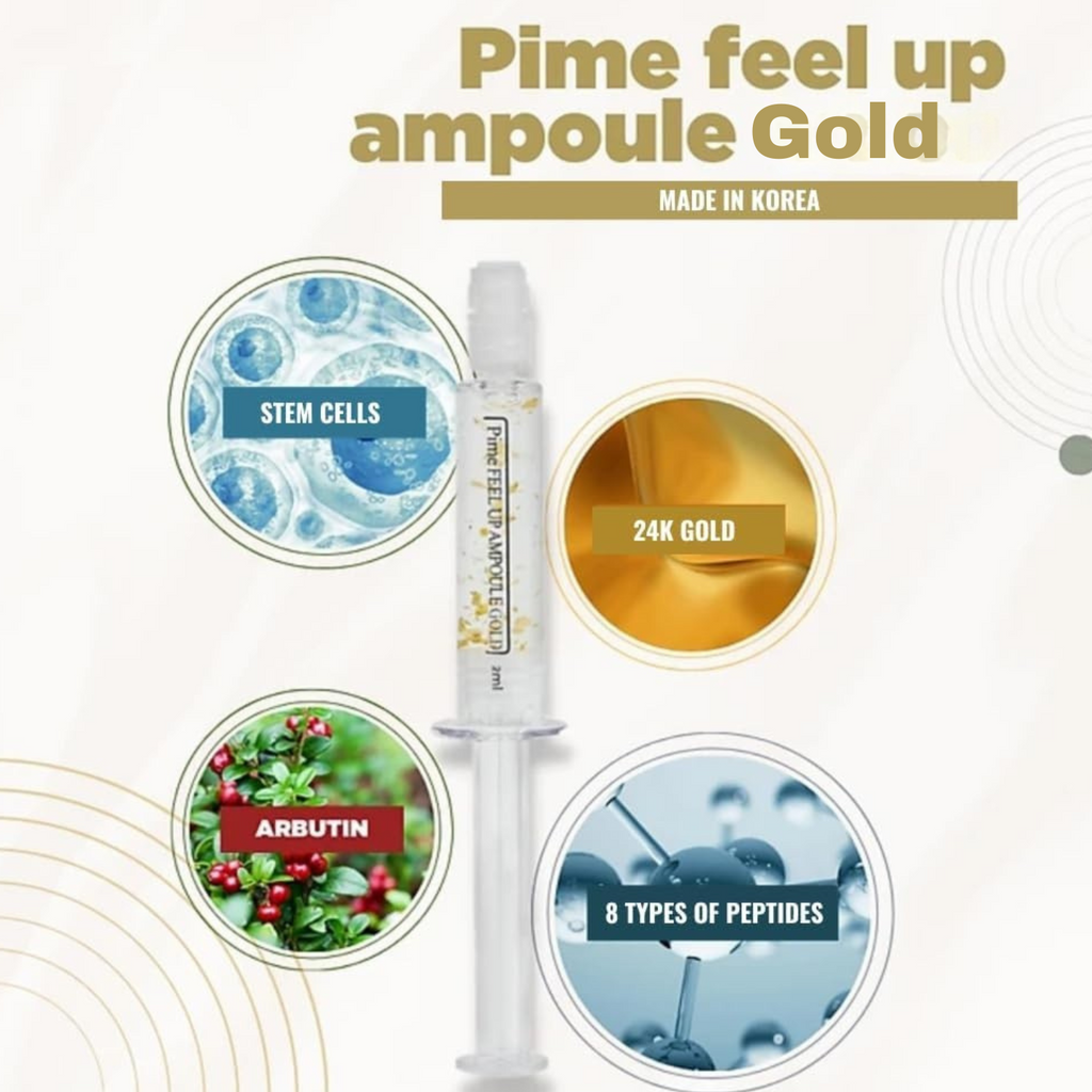 Niacinamide & Peptide Face Serum – 25K Gold Infusion, Anti-Aging, Firming & Brightening – 5ml x5