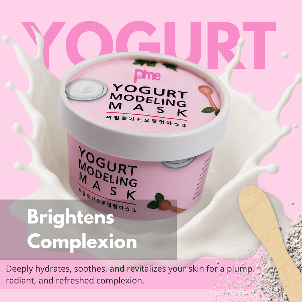 PIME Modelling Mask Gift Set – Infused with Vitamin C, Tea Tree, Yogurt & Collagen | Korean Skincare for Brightening, Firming & Hydration – 4 x 25g