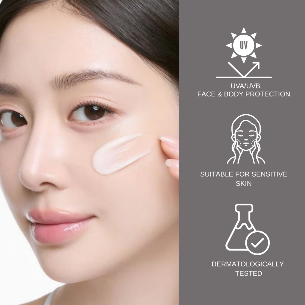 Sun Block Sunscreen SPF 50+/PA++++ – High Protection UV Shield, Dewy Finish, Waterproof – Oily & Sensitive Skin – 60g