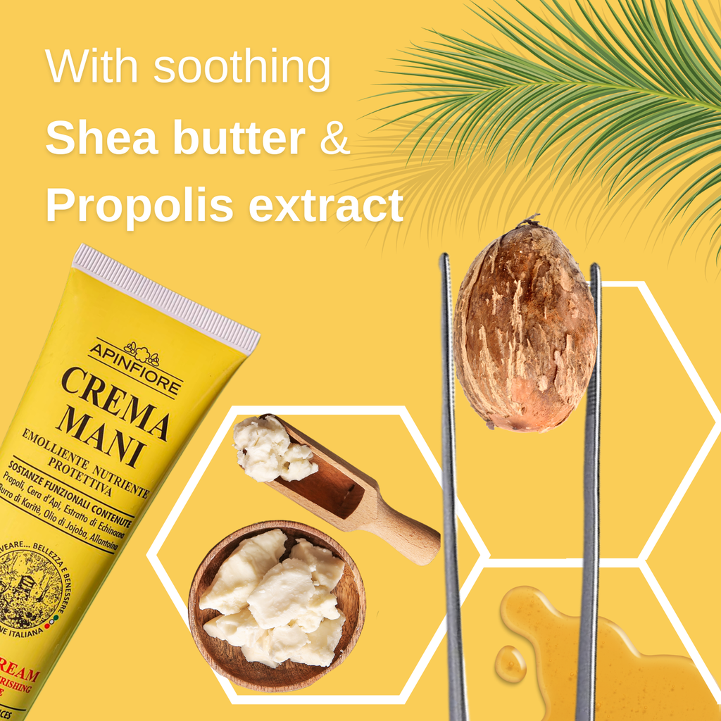Moisturizing Hand Cream – Shea Butter, Propolis & Beeswax for Soothing & Softening Dry, Rough & Cracked Hands – 100ml