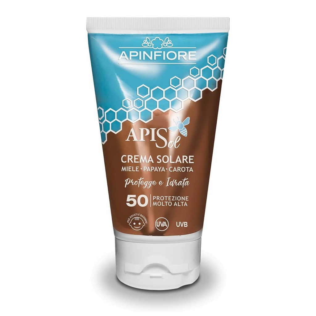 Organic Sunscreen SPF 50 UVA/UVB – Lightweight, Hydrating, Non-Greasy, No White Cast – 150ml for Sensitive & Acne-Prone Skin