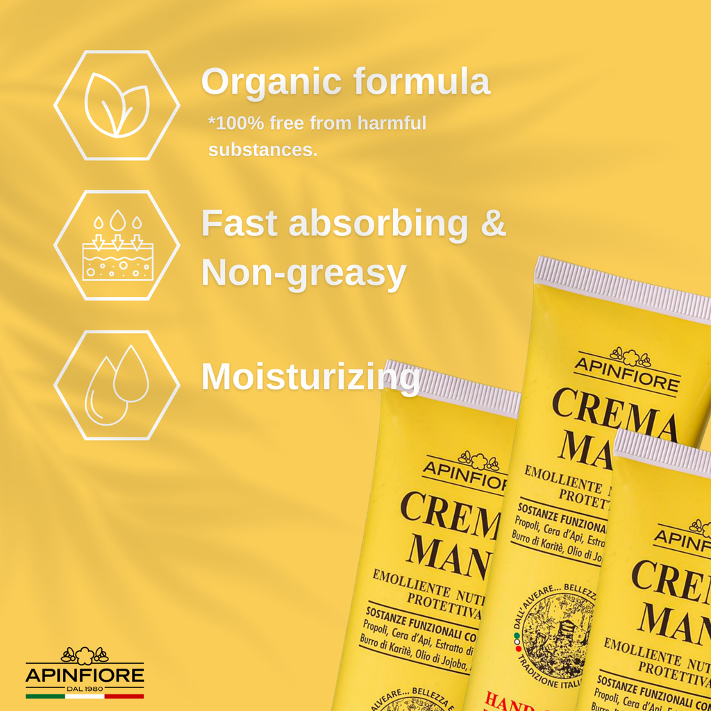 Moisturizing Hand Cream – Shea Butter, Propolis & Beeswax for Soothing & Softening Dry, Rough & Cracked Hands – 100ml