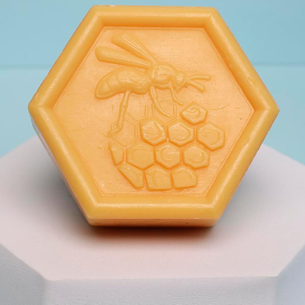 Organic Beeswax & Honey Soap 100g x3 – Natural Handcrafted Moisturizing Face & Body Soap for Sensitive Skin