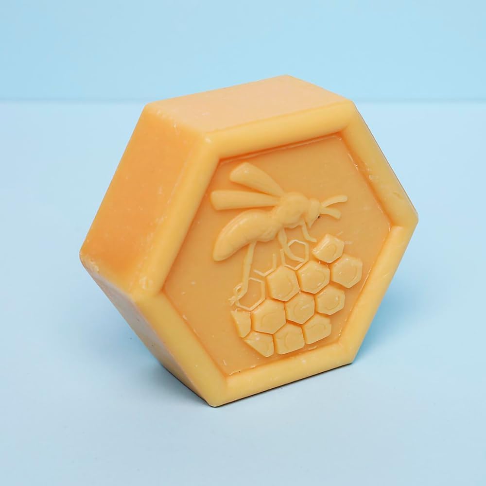 Organic Beeswax & Honey Soap 100g x3 – Natural Handcrafted Moisturizing Face & Body Soap for Sensitive Skin