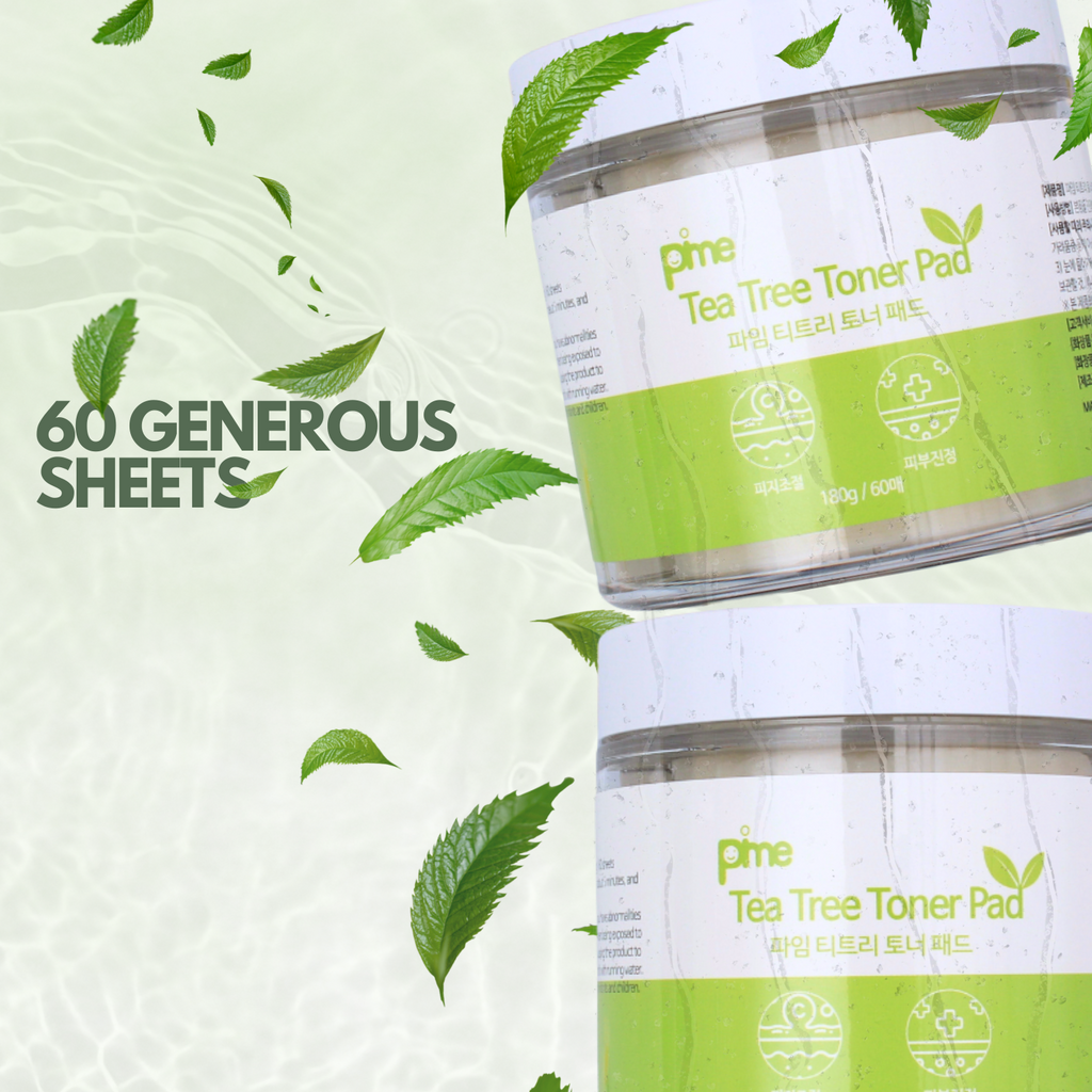 Tea Tree Toner Pads – 60 Sheets Soothing & Hydrating for Acne-Prone & Sensitive Skin, Pore-Cleansing