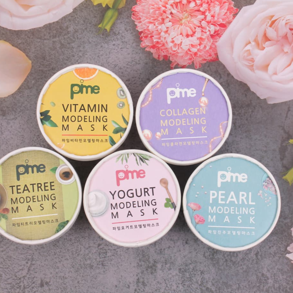 Pime Tea Tree Infused Collagen Mask – Calms Irritation, Fades Redness & Red Marks – Hydrating & Firming Korean Facial Treatment – Anti-Aging Benefits – 3 x 25g