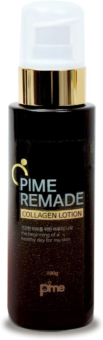 PIME Collagen Lotion – Infused with Hydrolyzed Marine Collagen & Hyaluronic Acid – Boosts Elasticity, Firms & Moisturizes Aging Skin – 100ml