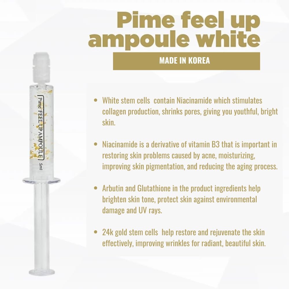 Brightening Ampoule – 24K Gold 5x5ml Anti-Aging Serum, Fade Dark Spots, Even Skin Tone & Boost Radiance