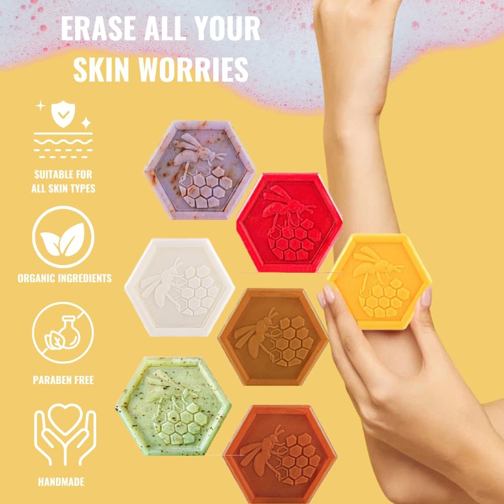 Organic Milk Soap Bars with Shea Butter & Grapeseed Oil – Handmade Moisturizing Cleanser for Face, Hands & Body – 3x100g