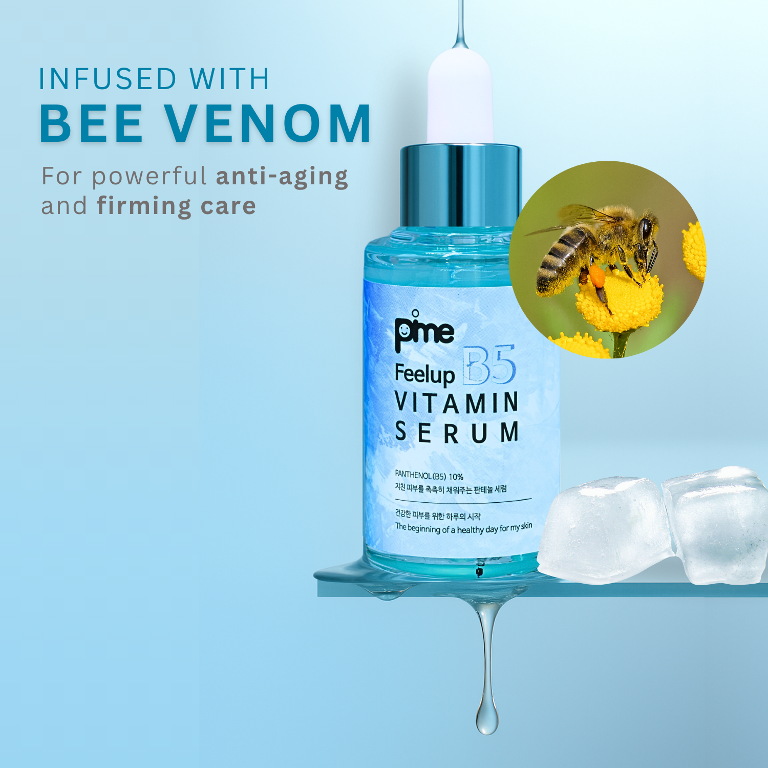 Panthenol + Bee Venom Serum – 50g Hydrating & Repairing for Dry, Acne-Prone Skin, Reduces Redness & Boosts Glow