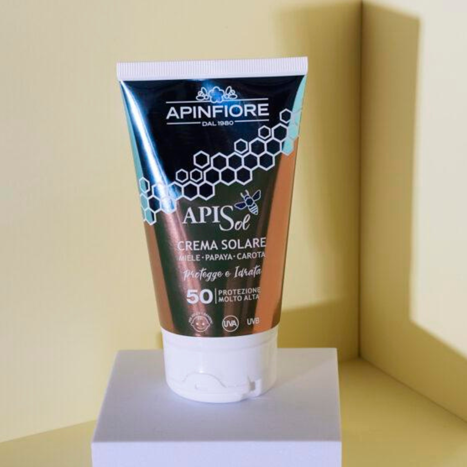 Organic Sunscreen SPF 50 UVA/UVB – Lightweight, Hydrating, Non-Greasy, No White Cast – 150ml for Sensitive & Acne-Prone Skin