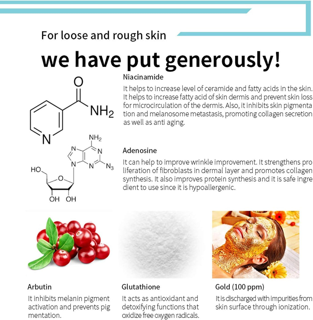 Niacinamide & Peptide Face Serum – 25K Gold Infusion, Anti-Aging, Firming & Brightening – 5ml x5