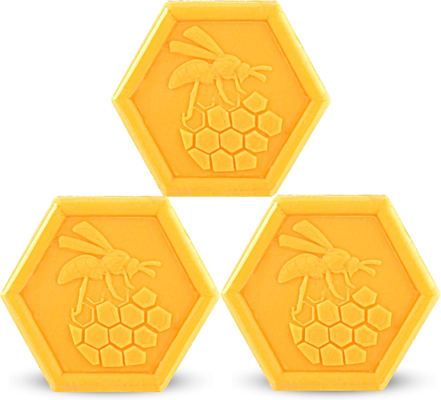 Organic Beeswax & Honey Soap 100g x3 – Natural Handcrafted Moisturizing Face & Body Soap for Sensitive Skin