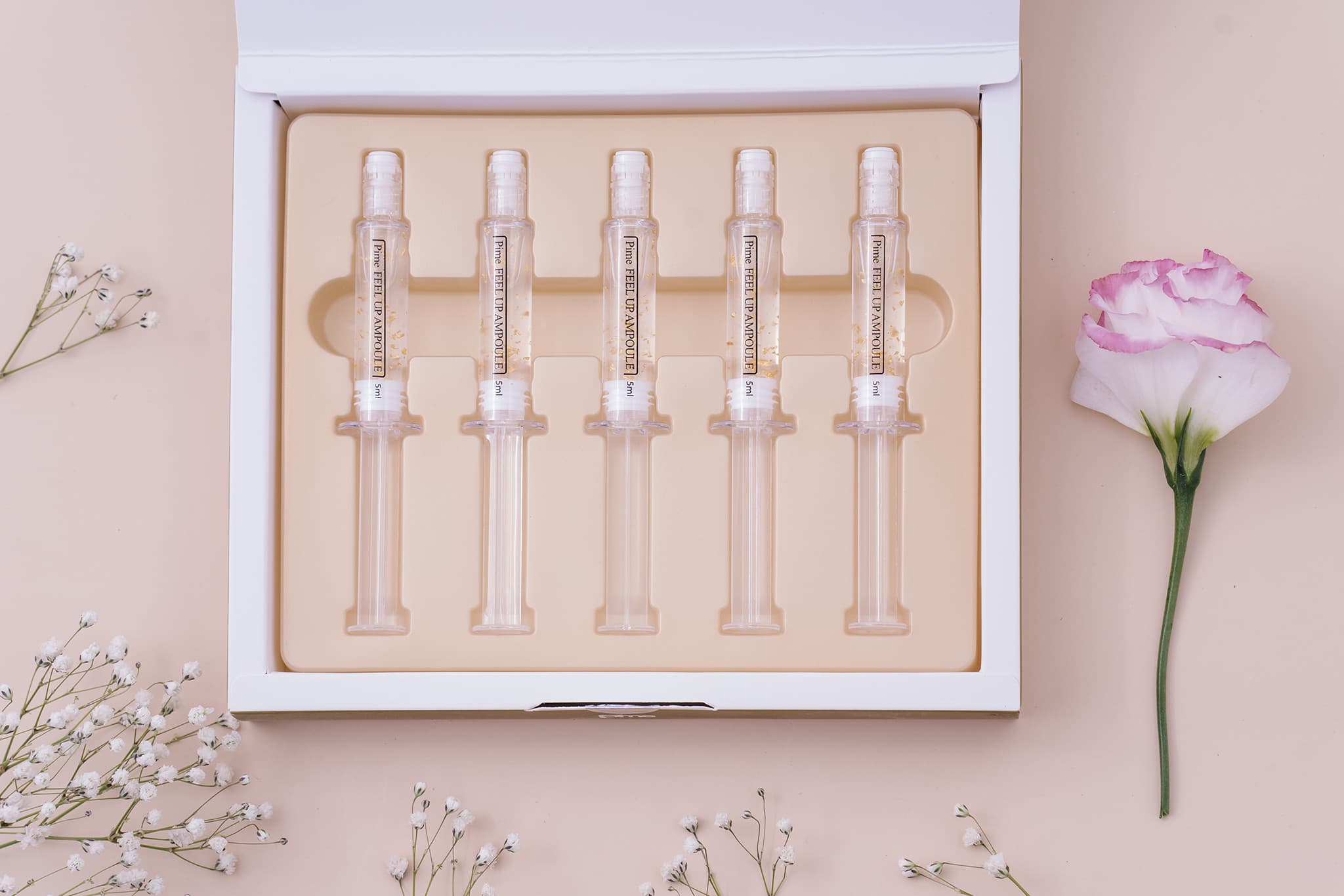 Niacinamide & Peptide Face Serum – 25K Gold Infusion, Anti-Aging, Firming & Brightening – 5ml x5