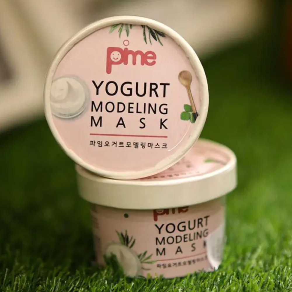 PIME Yogurt Clay Mask – Radiance-Boosting, Moisture-Locking Korean Skincare with Anti-Aging & Brightening Benefits – 3 x 25g