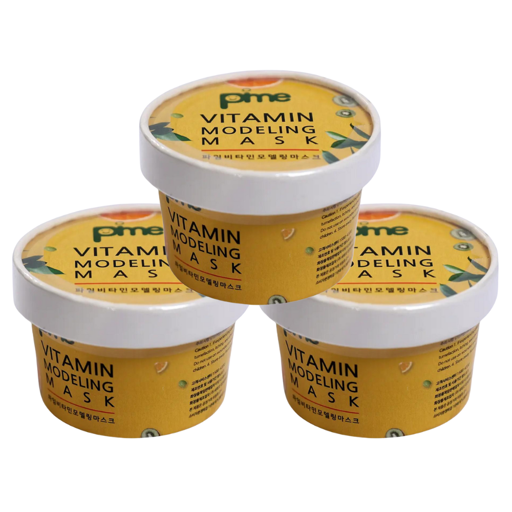 Pime Vitamin-Infused Collagen Mask – Brightening & Anti-Aging Korean Skincare – Deep Hydration, Firming & Skin Rejuvenation – Nourishing Sheet Mask for Radiant & Youthful Skin – 3 x 25g