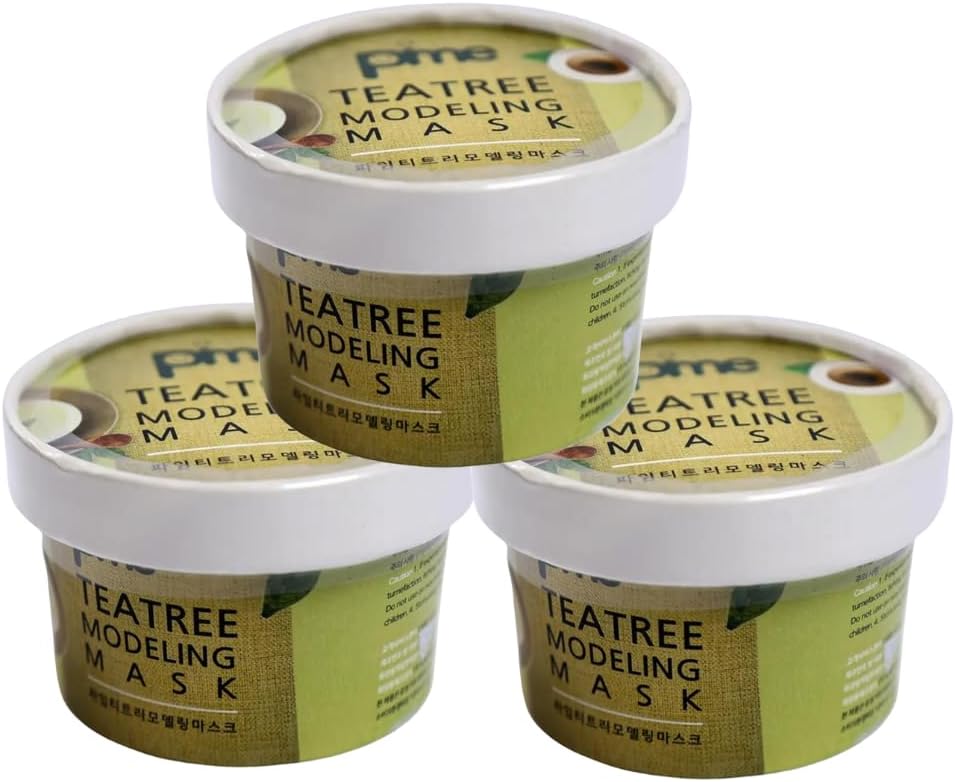 Pime Tea Tree Infused Collagen Mask – Calms Irritation, Fades Redness & Red Marks – Hydrating & Firming Korean Facial Treatment – Anti-Aging Benefits – 3 x 25g