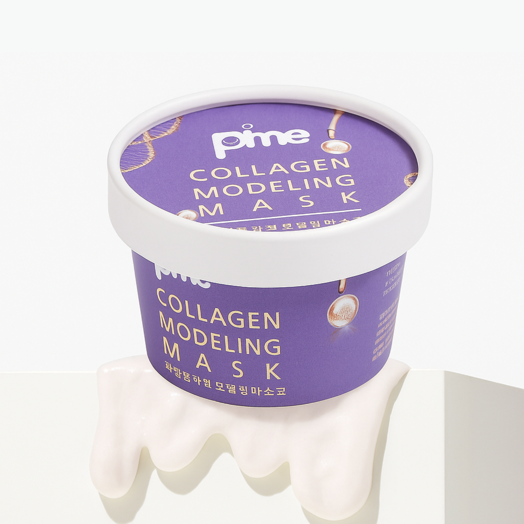 PIME Collagen Infused Modelling Mask – Brightening & Anti-Aging Korean Skincare – Hydrating & Firming Facial Treatment – 3 x 25g
