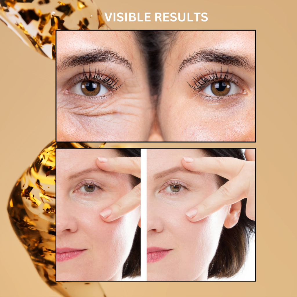 Anti-Aging Ampoule Serum – 24K Gold 5ml Trial Size, Firming & Wrinkle-Reducing Facial Booster with 8 Peptides